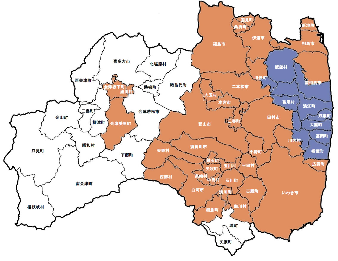 Decontamination completion status in each municipality