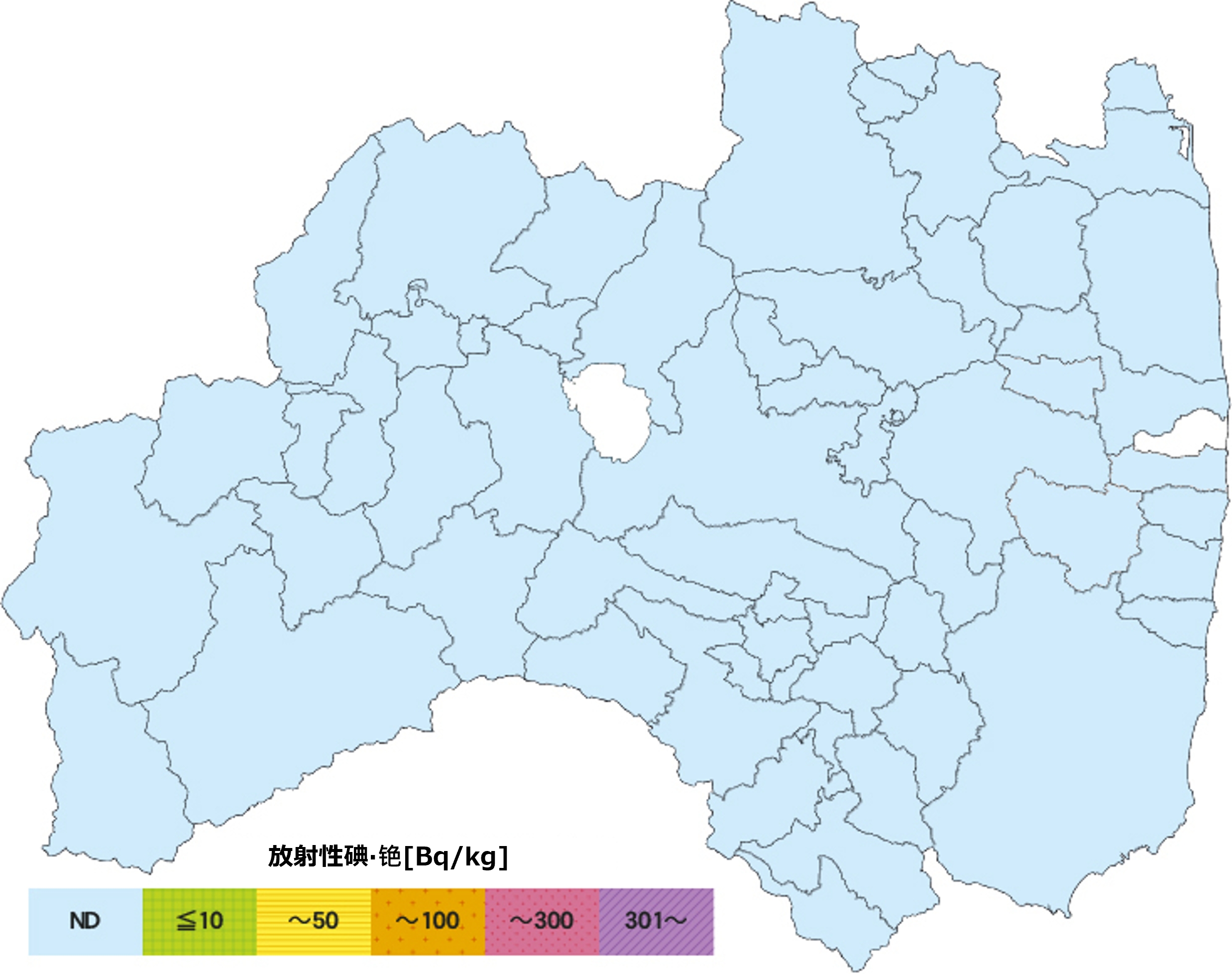 目前放射性碘及放射性铯的检测情况