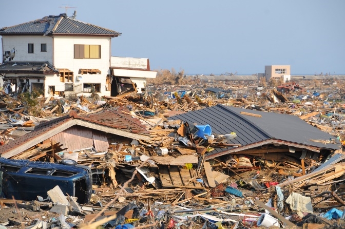 海啸受害：浪江町.