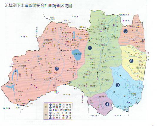 流域別下水道整備総合計画調査区域図