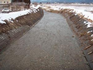 土砂堆積部除去後