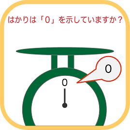 ゼロ点の設定を確認しましよう