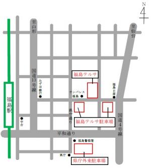 福島テルサの地図