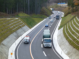 県道原町川俣線水境工区施行完了後写真