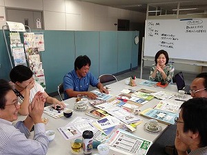 「ふうあいおたより」編集会議の様子