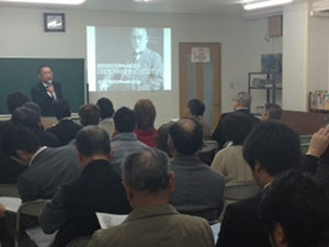 後藤新平の会会長菊地大介氏による講演会の模様