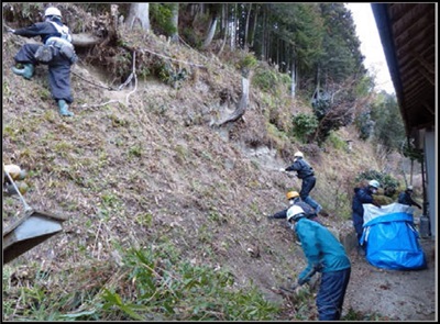 夏井地区での除染作業の様子の写真