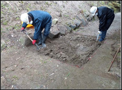 夏井地区での除染作業の様子の写真