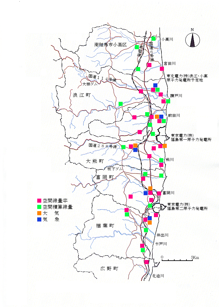 環境放射能測定地点図